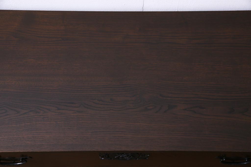 中古　国産　民芸箪笥　天板リメイク　気品漂う上質なつくりのチェスト(衣装箪笥、引き出し)(1)