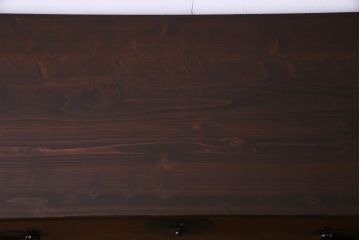 アンティーク家具　古民具　前面栗材　漆塗り　米沢箪笥をリメイクした味のあるテレビボード(リビングボード、チェスト)