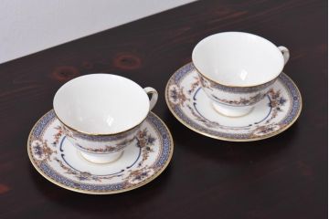 未使用品 ROYAL DOULTON(ロイヤルドルトン) 廃盤 BROADLANDS(ブロードランド) カップ&ソーサー2客セット(洋食器)