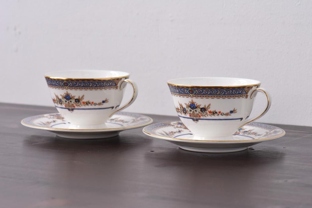 未使用品 ROYAL DOULTON(ロイヤルドルトン) 廃盤 BROADLANDS(ブロードランド) カップ&ソーサー2客セット(洋食器)