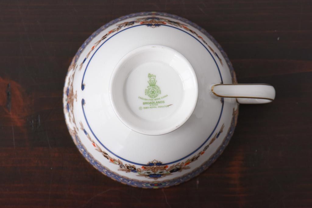 未使用品 ROYAL DOULTON(ロイヤルドルトン) 廃盤 BROADLANDS(ブロードランド) カップ&ソーサー2客セット(洋食器)