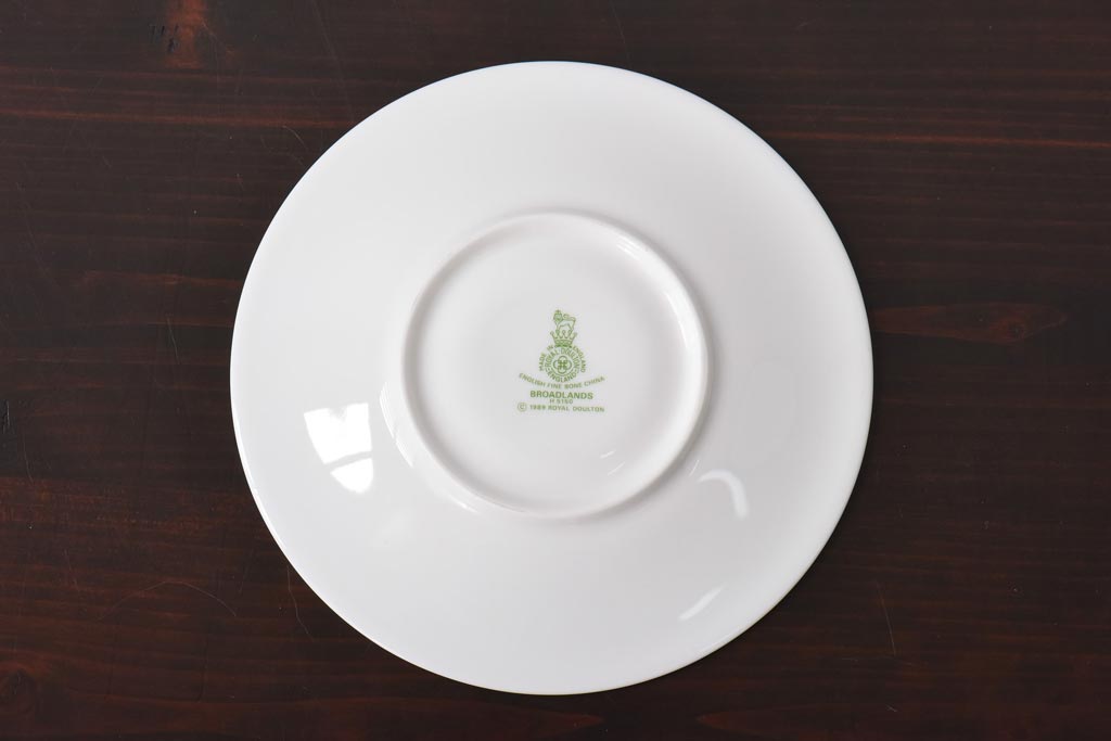 未使用品 ROYAL DOULTON(ロイヤルドルトン) 廃盤 BROADLANDS(ブロードランド) カップ&ソーサー2客セット(洋食器)