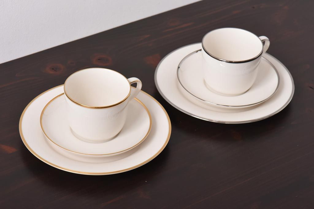 ■【未使用】Noritake Ivory China　ノリタケ アイボリーチャイナ 花柄 カップ&ソーサー 6客セット レトロ
