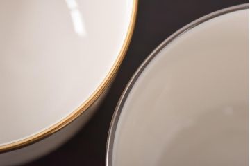 未使用品　ノリタケ(Noritake、日陶)　海外輸出　アイボリーチャイナ　トリオ2客セット・箱付き(カップ、ソーサー、プレート)