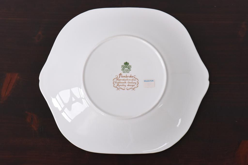 未使用品　AYNSLEY(エインズレイ)　Pembroke(ペンブロック)　BBプレート(盛皿、洋食器)
