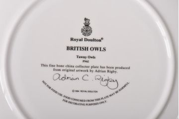 未使用品　ROYAL DOULTON(ロイヤルドルトン)　BRITISH OWLS　プレート(皿、洋食器)