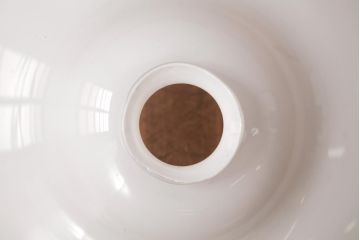 昭和初期　戦前　円盤型のシェードが魅力的なペンダントライト(天井照明、電笠)(1)