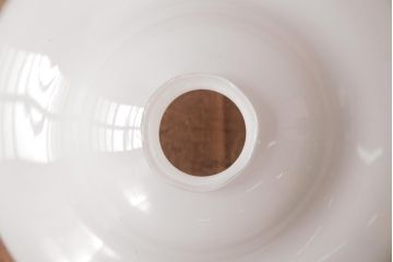 昭和初期　戦前　円盤型のシェードが魅力的なペンダントライト(天井照明、電笠)(2)