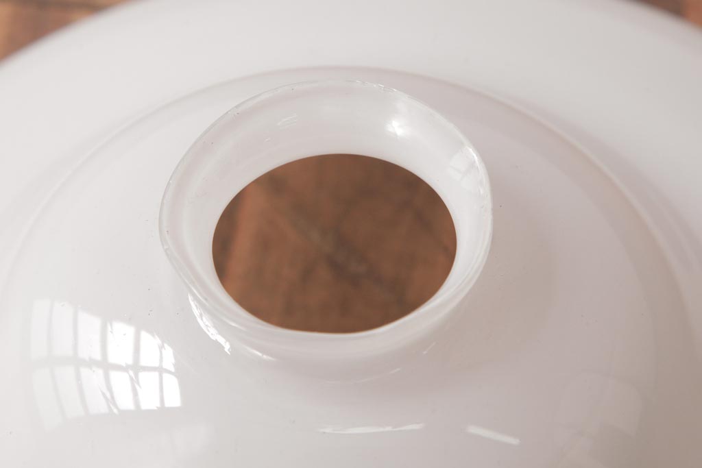 昭和初期　戦前　円盤型のシェードが魅力的なペンダントライト(天井照明、電笠)(2)