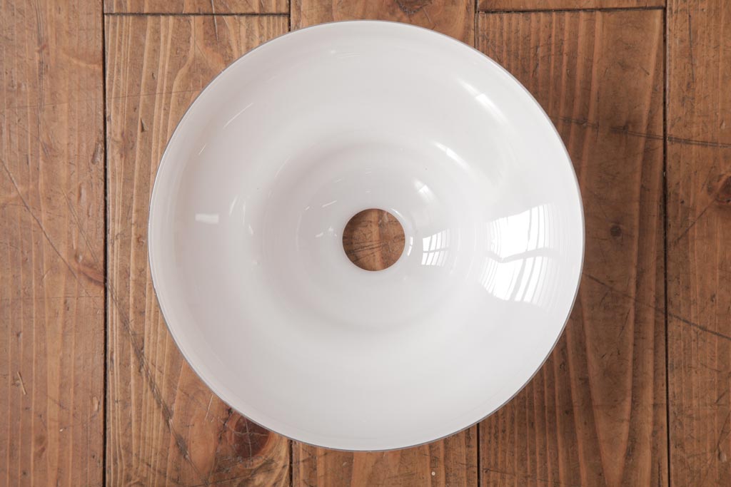 昭和初期　戦前　円盤型のシェードが魅力的なペンダントライト(天井照明、電笠)(2)