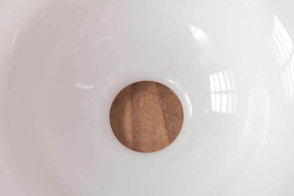 昭和初期　戦前　円盤型のシェードが魅力的なペンダントライト(天井照明、電笠)(2)