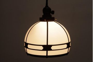 戦前　和モダンな雰囲気が魅力的な銅巻きペンダントライト(天井照明、吊り下げ照明、シェード)(2)