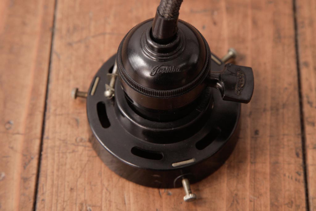 戦前　和モダンな雰囲気が魅力的な銅巻きペンダントライト(天井照明、吊り下げ照明、シェード)(2)