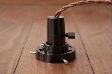 昭和初期　戦前　ノスタルジックな平笠シェードの天井照明(吊り下げ照明、ペンダントライト)(1)