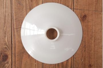 昭和初期　戦前　ノスタルジックな平笠シェードの天井照明(吊り下げ照明、ペンダントライト)(2)