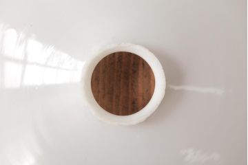 昭和初期　戦前　ノスタルジックな平笠シェードの天井照明(吊り下げ照明、ペンダントライト)(2)