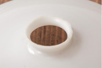 昭和初期　戦前　ノスタルジックな平笠シェードの天井照明(吊り下げ照明、ペンダントライト)(2)