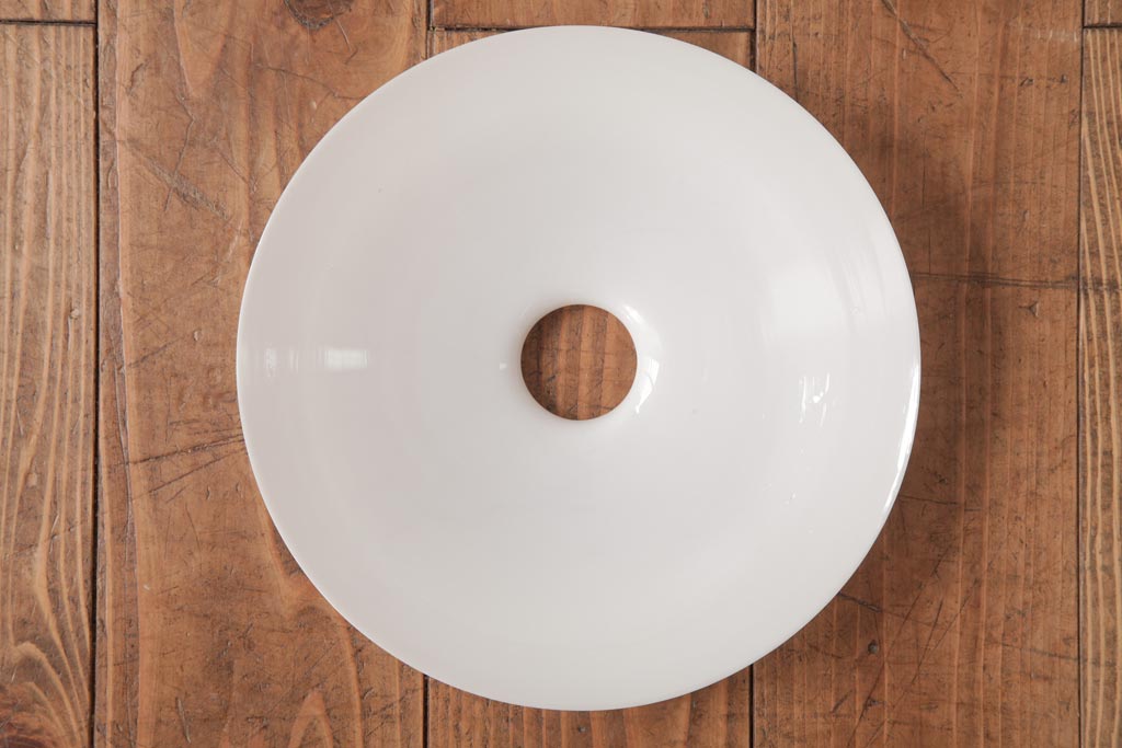 昭和初期　戦前　ノスタルジックな平笠シェードの天井照明(吊り下げ照明、ペンダントライト)(2)