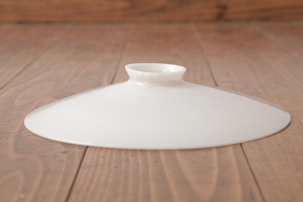 昭和初期　戦前　ノスタルジックな平笠シェードの天井照明(吊り下げ照明、ペンダントライト)(2)