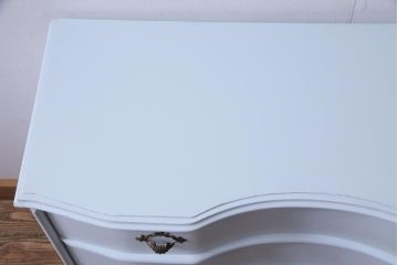中古　リペイント　イタリア家具　フレンチテイストの魅力あふれるチェスト(引き出し、サイドボード)