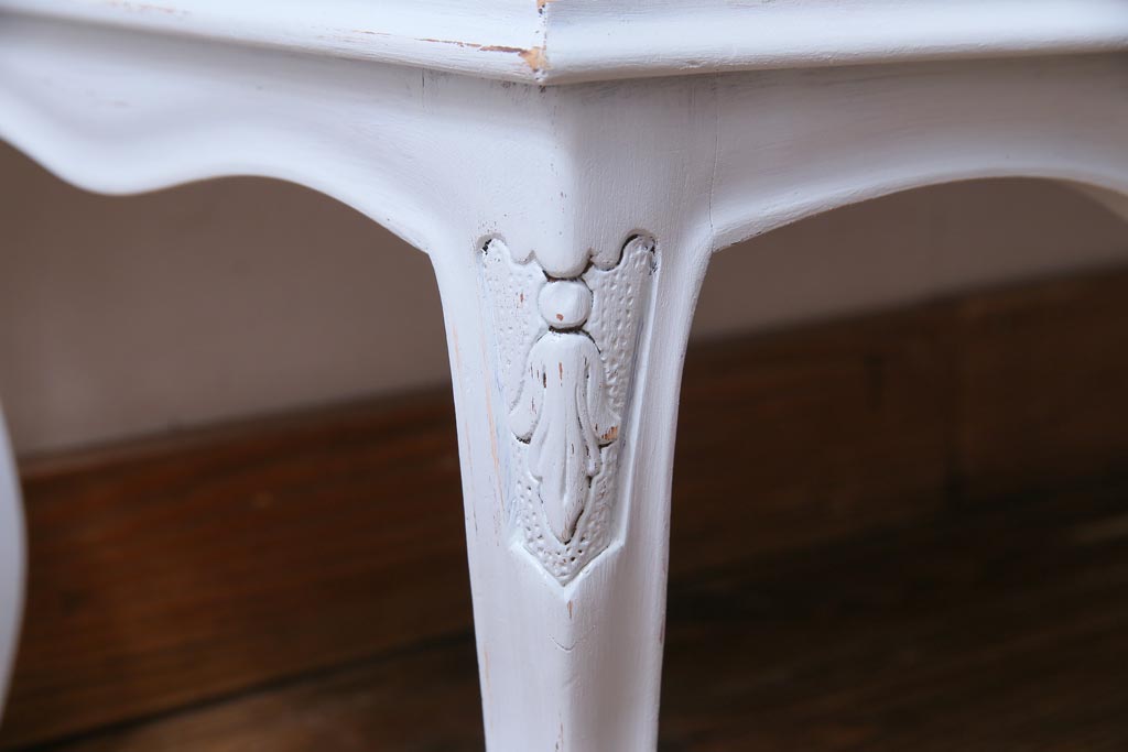 中古　リペイント　イタリア家具　フレンチテイストの魅力あふれるチェスト(引き出し、サイドボード)