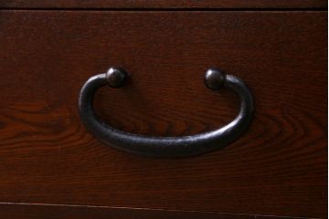 中古美品　国産　高級民芸家具　欅材・桐材　威厳のある雰囲気が魅力的な食器棚(収納棚、戸棚)