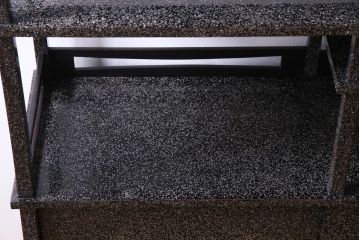 アンティーク家具　最高級品!　漆塗り　煌びやかな意匠が目を引く総散螺鈿蒔絵飾り棚(茶棚、戸棚)(R-034689)