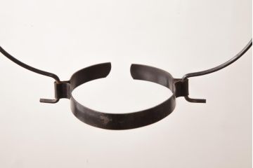 アンティーク雑貨　昭和レトロ　くすんだ風合いが味わい深いオイルランプ(吊りランプ、5分芯)