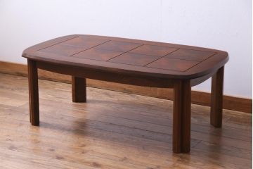 北欧家具　ビンテージ　G-PLAN(ジープラン)　オーク材　パーケット天板が珍しいセンターテーブル