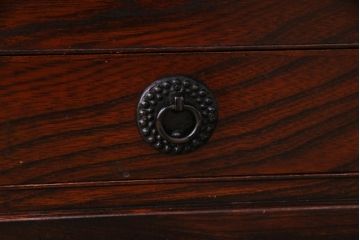 アンティーク雑貨　中古　伝統民芸家具　岩谷堂箪笥　56　美しい欅の杢目が迫力のある長火鉢(定価約45万円)