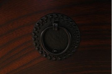 アンティーク雑貨　中古　伝統民芸家具　岩谷堂箪笥　56　美しい欅の杢目が迫力のある長火鉢(定価約45万円)