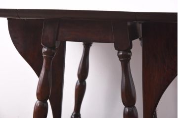中古　松本民芸家具　松本民芸家具　#83型　上品な印象のバタフライ卓(バタフライテーブル、ドロップリーフテーブル)(定価約13万5千円)(1)