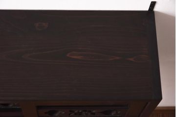 ラフジュ工房オリジナル　古建具リメイク　透かし意匠が魅力的な壁掛け戸棚(収納棚、ウォールラック)(1)