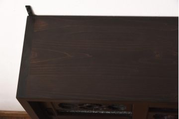 ラフジュ工房オリジナル　建具リメイク　透かし意匠が魅力的な壁掛け戸棚(収納棚、ウォールラック)(2)