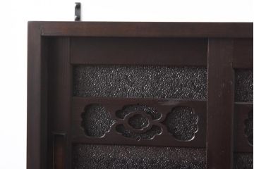 ラフジュ工房オリジナル　建具リメイク　透かし意匠が魅力的な壁掛け戸棚(収納棚、ウォールラック)(2)