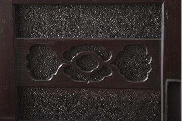ラフジュ工房オリジナル　建具リメイク　透かし意匠が魅力的な壁掛け戸棚(収納棚、ウォールラック)(2)