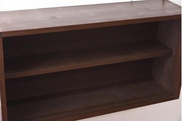 ラフジュ工房オリジナル　建具リメイク　桟とガラスのデザインが目を引く壁掛け収納棚(戸棚、ウォールラック)