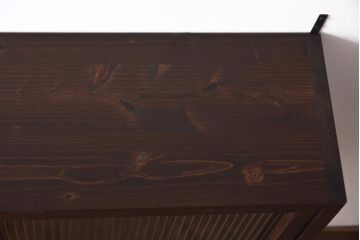 ラフジュ工房オリジナル　建具リメイク　桟とガラスのデザインが目を引く壁掛け収納棚(戸棚、ウォールラック)
