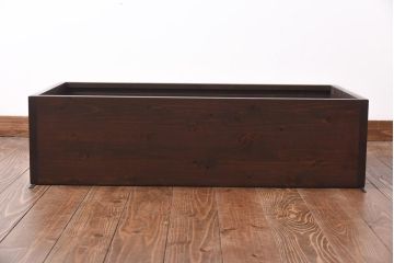 ラフジュ工房オリジナル　建具リメイク　桟とガラスのデザインが目を引く壁掛け収納棚(戸棚、ウォールラック)