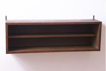 ラフジュ工房オリジナル　古建具リメイク　障子戸が和の雰囲気盛り上げる小振りな壁掛け戸棚(ウォールシェルフ、吊り戸棚)