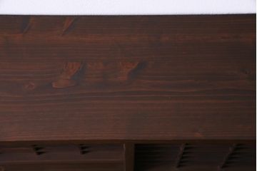 ラフジュ工房オリジナル　古建具リメイク　障子戸が和の雰囲気盛り上げる小振りな壁掛け戸棚(ウォールシェルフ、吊り戸棚)