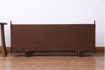 ラフジュ工房オリジナル　古建具リメイク　障子戸が和の雰囲気盛り上げる小振りな壁掛け戸棚(ウォールシェルフ、吊り戸棚)