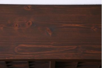 ラフジュ工房オリジナル　古建具リメイク　障子戸が和の雰囲気盛り上げる小振りな壁掛け戸棚(ウォールシェルフ、吊り戸棚)(1)