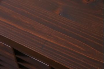 ラフジュ工房オリジナル　古建具リメイク　障子戸が和の雰囲気盛り上げる小振りな壁掛け戸棚(ウォールシェルフ、吊り戸棚)(1)