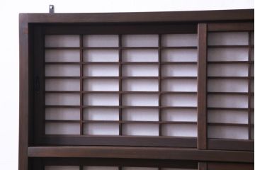 ラフジュ工房オリジナル　古建具リメイク　障子戸　和モダンな演出におすすめな壁掛け戸棚(ウォールシェルフ、吊り戸棚)