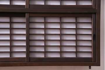ラフジュ工房オリジナル　古建具リメイク　障子戸　和モダンな演出におすすめな壁掛け戸棚(ウォールシェルフ、吊り戸棚)