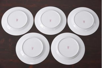中古　ノリタケ(Noritake)　NOBLE(ノーブル) 2600　金彩　清楚な雰囲気漂う小花柄の小皿5枚セット(プレート、洋食器)(1)