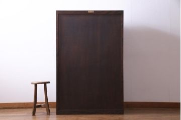 中古　松本民芸家具　すっきりとしたシルエットに美しい木目が映える整理タンス(箪笥、チェスト)