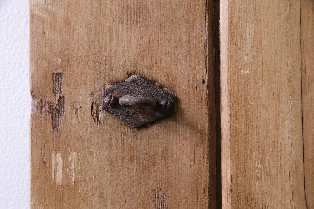 フランスアンティーク　素朴な雰囲気が魅力的なコテージドア(木製ドア、ディスプレイ、扉)(1)