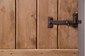 フランスアンティーク　素朴な雰囲気が魅力的なコテージドア(木製ドア、ディスプレイ、扉)(1)